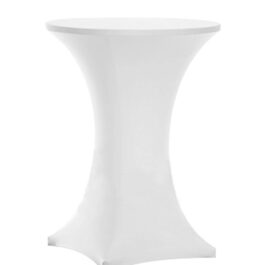 White Cabaret Table with Spandex