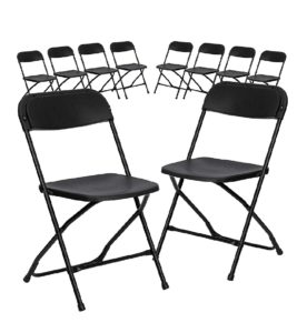 Black Folding Chairs for Rent in Denver